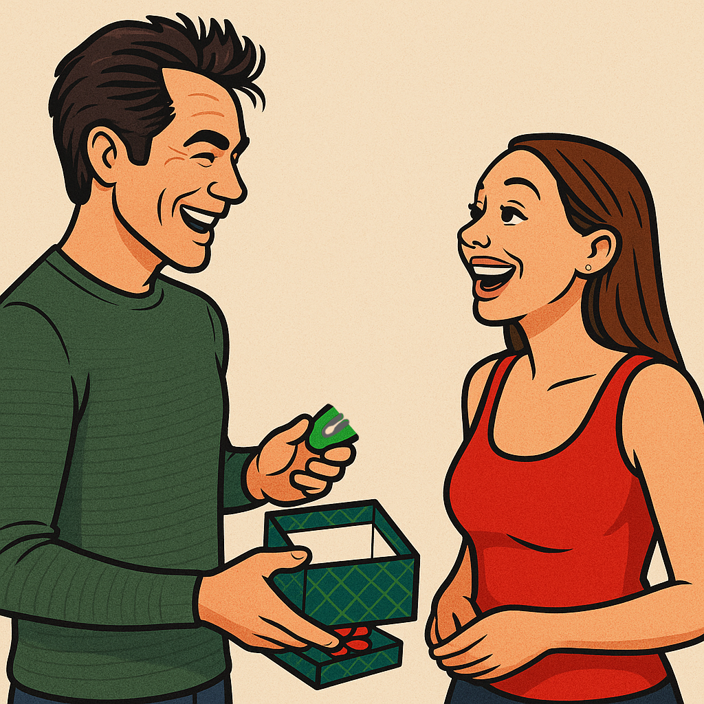 Happy stel met anti snurk beugel